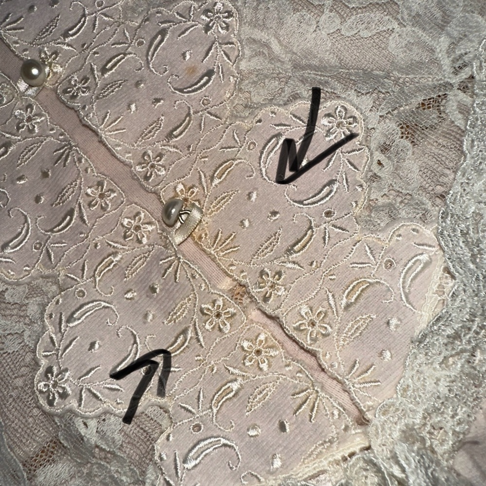 Vintage Chisthian Dior Lingerie with Lace Trim Light Pink Size Small - Picture 7 of 16